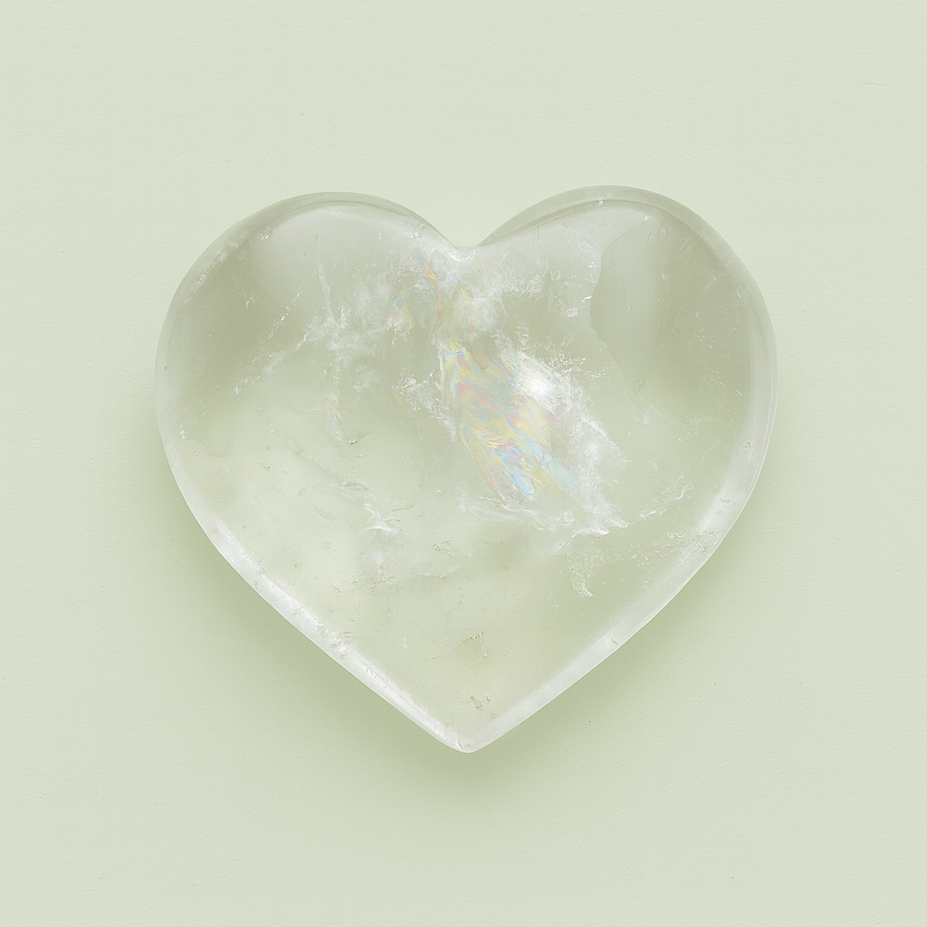 Clear Quartz Crystal Heart