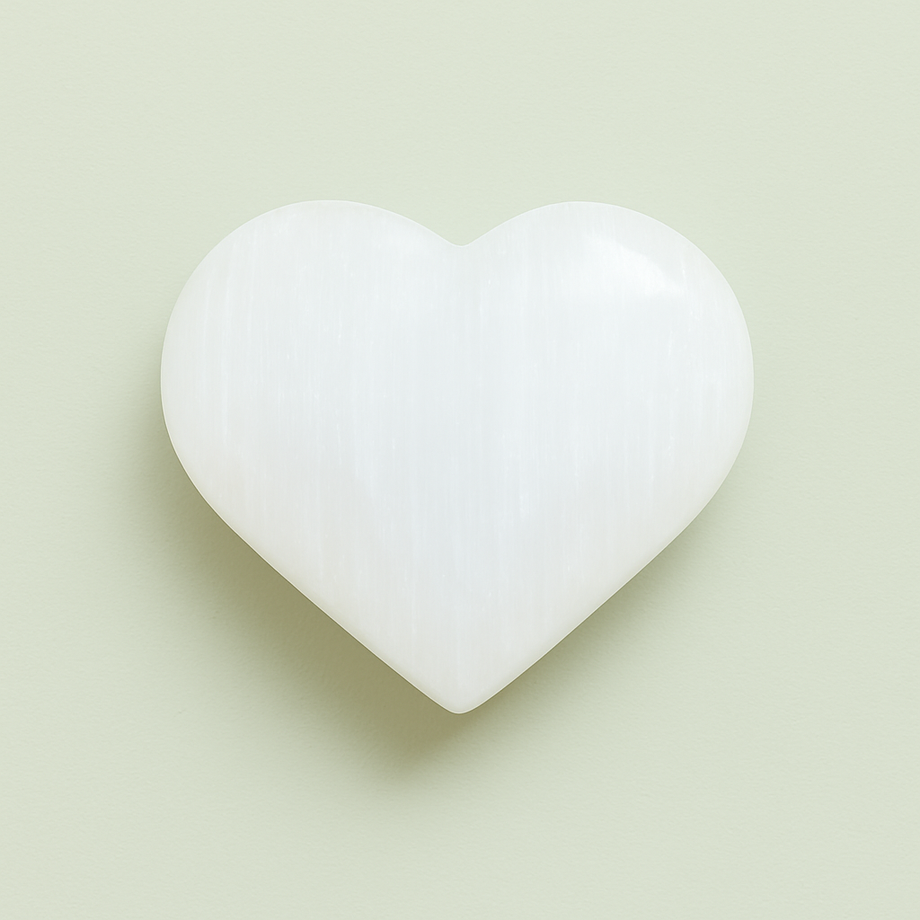 Selenite Crystal Heart