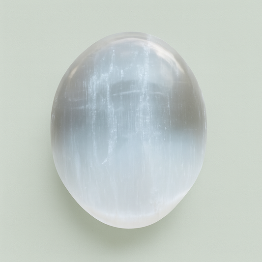 Selenite Palm Stone